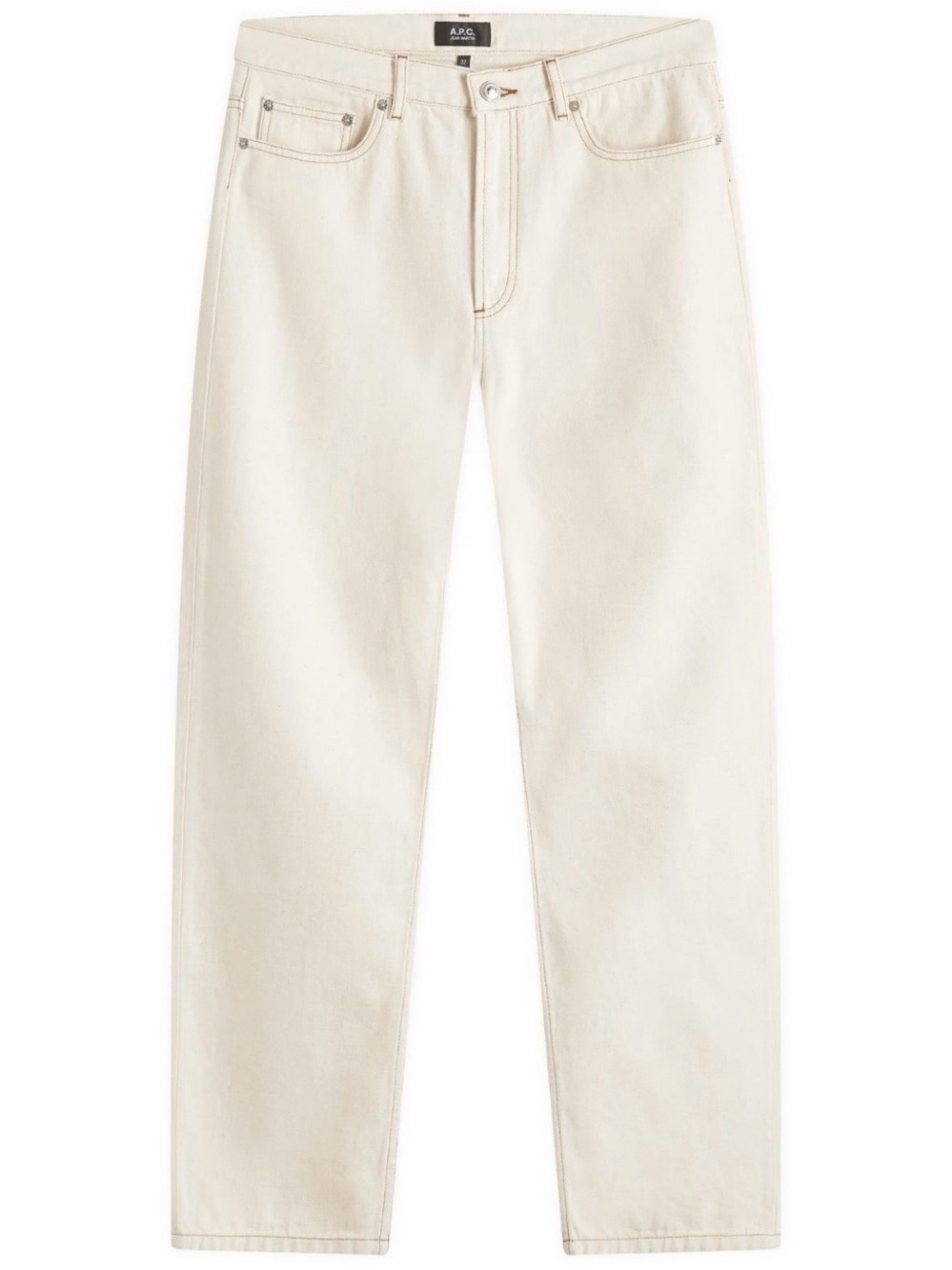 A.P.C. Cream Straight-Leg Jeans
